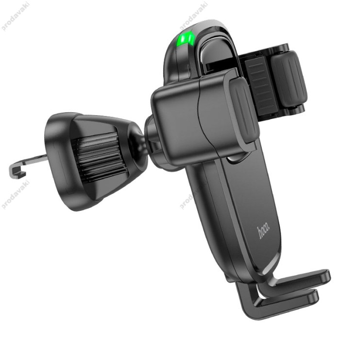 Автомобільний тримач із бездротовою зарядкою Hoco HW1 Pro wireless fast charge (air outlet) Black